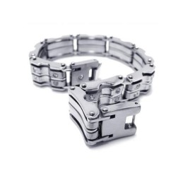 Pulseira Masculina De Titânio Puro Com Pingente De Prata Para Meninos