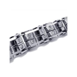 Pulseira Masculina De Titânio Puro Com Pingente De Prata Para Meninos