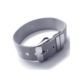 Pulseira Masculina De Prata E Titânio Puro Com Pingente
