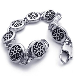 Pulseira Retrô De Titânio De 8,7 Polegadas