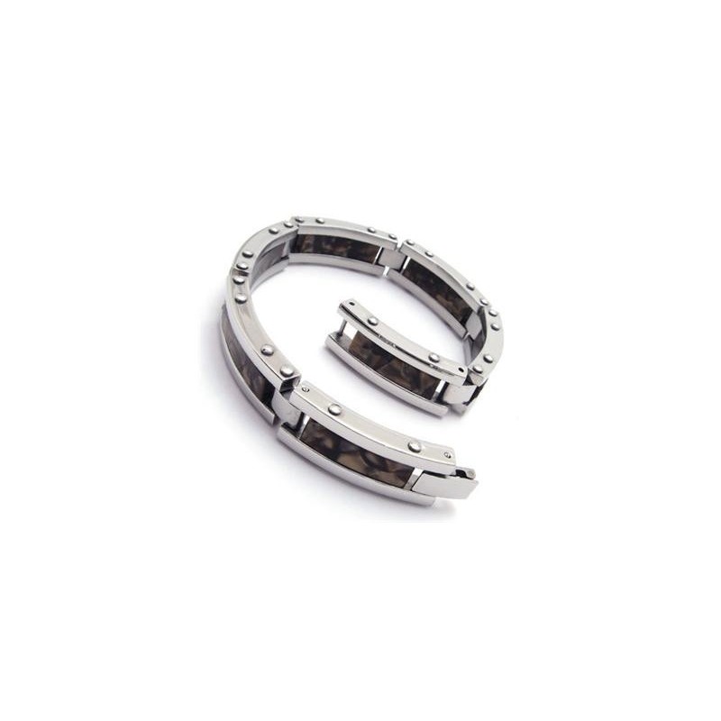 Pulseira Masculina Preta De Borracha De Titânio Puro Com Pingentes Pulseira Masculina Preta De Borracha De Titânio Puro Com Pingentes