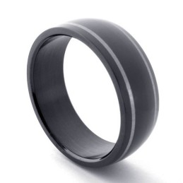 Anel De Titânio Preto
