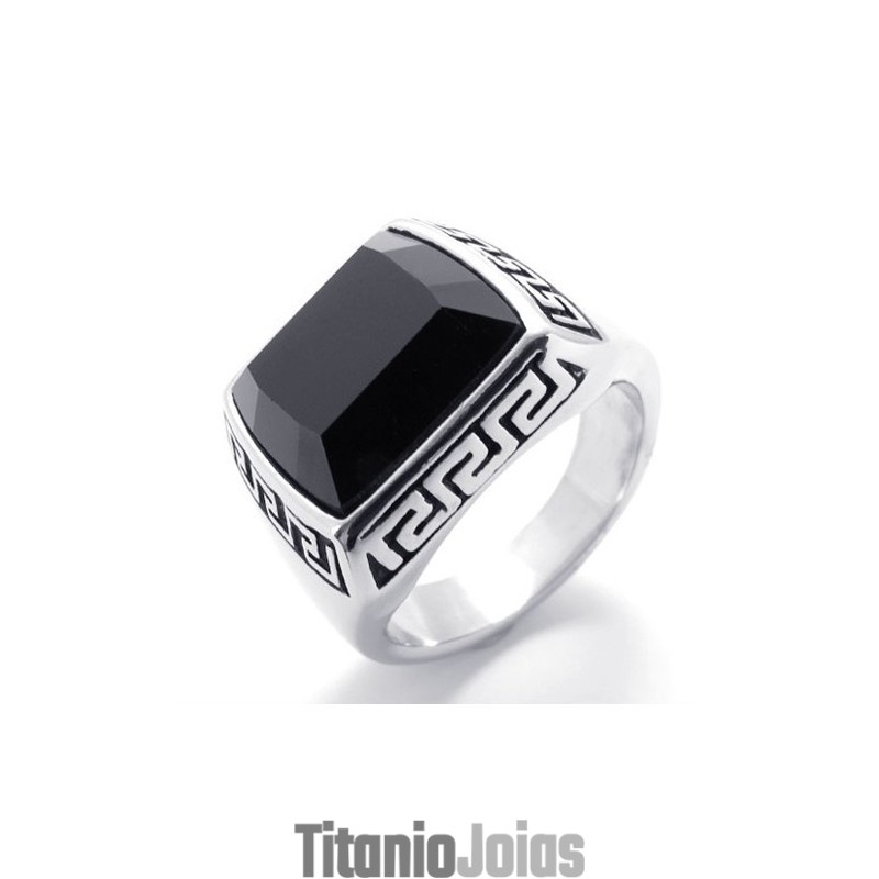 Anel De Titânio Com Gema Anel De Titânio Com Gema