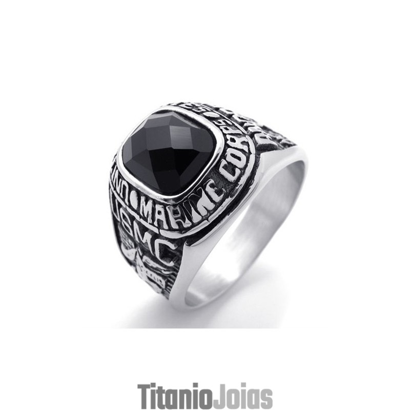 Anel De Titânio Com Gema Anel De Titânio Com Gema