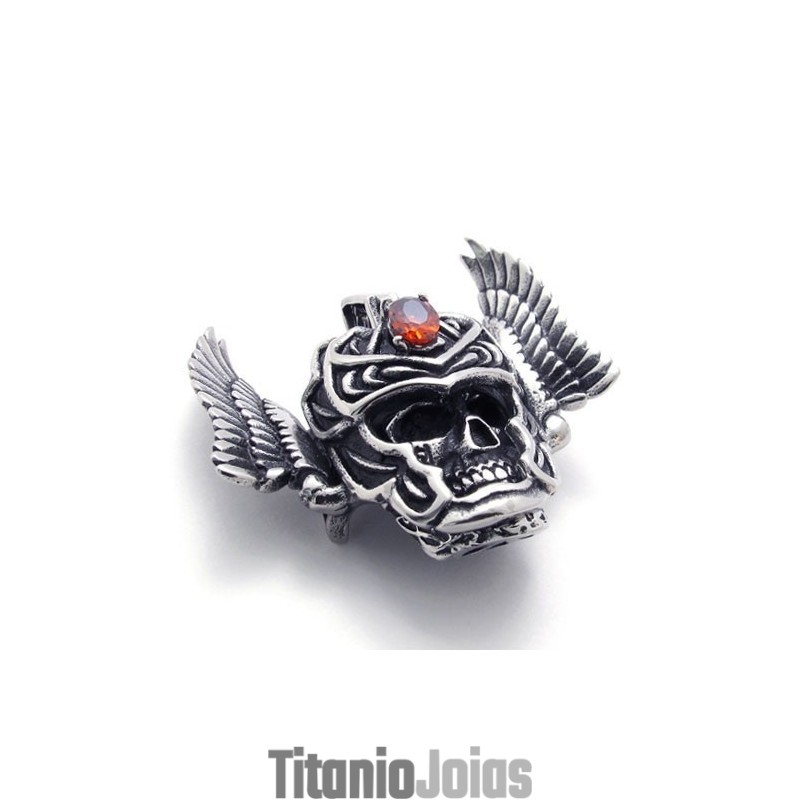 Pingente De Titânio Com Zircônia Vermelha Pingente De Titânio Com Zircônia Vermelha
