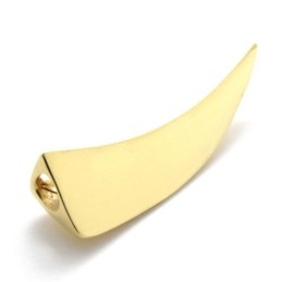 Pingente De Dente De Lobo Em Titânio Dourado
