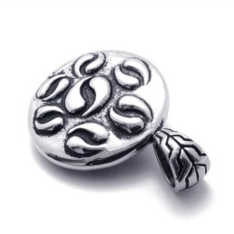 Pingente Taichi De Titânio Preto E Branco Com Strass