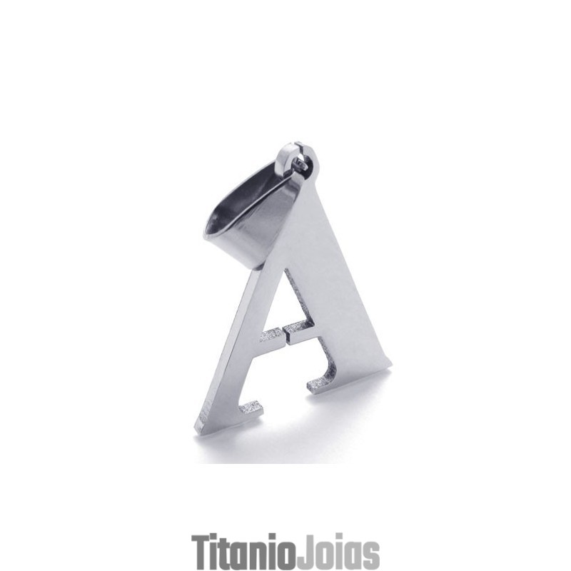 Pingente De Titânio Com Letra "A" Pingente De Titânio Com Letra "A"