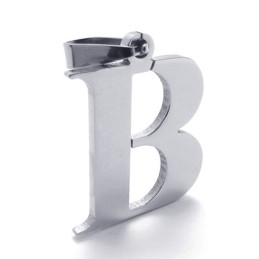 Pingente De Titânio Com Letra "B"