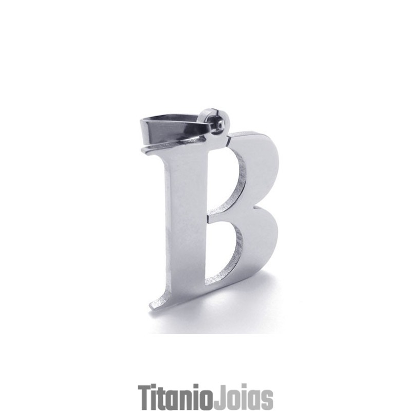 Pingente De Titânio Com Letra "B" Pingente De Titânio Com Letra "B"
