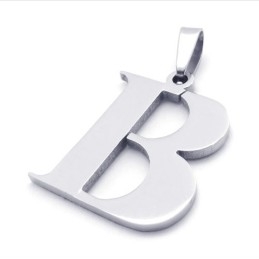 Pingente De Titânio Com Letra "B"