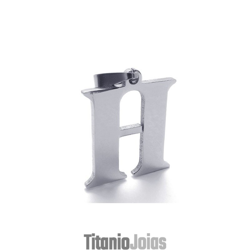 Pingente De Titânio Com Letra "H" Pingente De Titânio Com Letra "H"