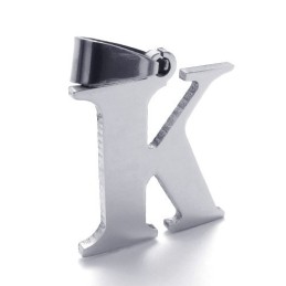 Pingente De Titânio Com Letra "K"