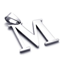 Pingente De Titânio Para Letra "M"