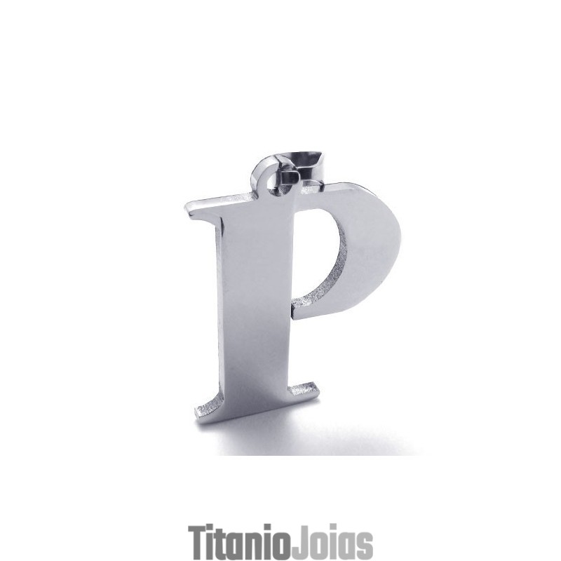 Pingente De Titânio Para Letra "P" Pingente De Titânio Para Letra "P"