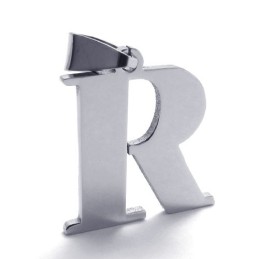 Pingente De Titânio Com A Letra "R"