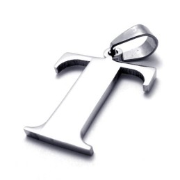 Pingente De Titânio Com Letra "T"