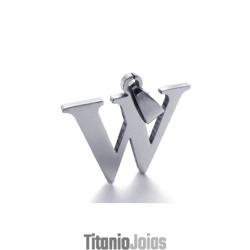 Pingente De Titânio Com Letra "W" Pingente De Titânio Com Letra "W"