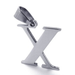 Pingente De Titânio Com Letra "X"