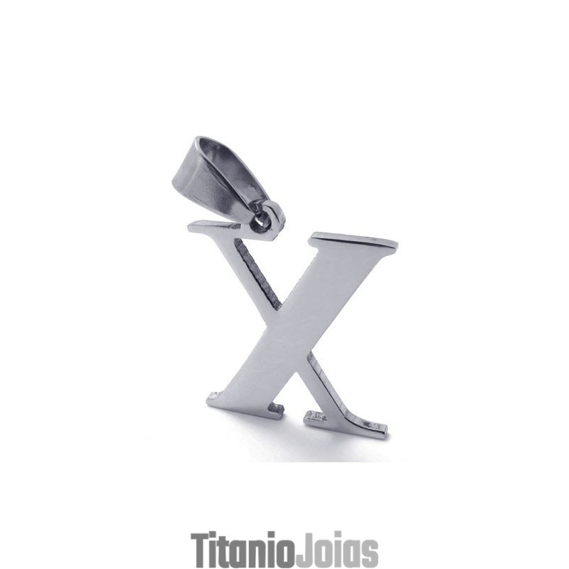 Pingente De Titânio Com Letra "X" Pingente De Titânio Com Letra "X"