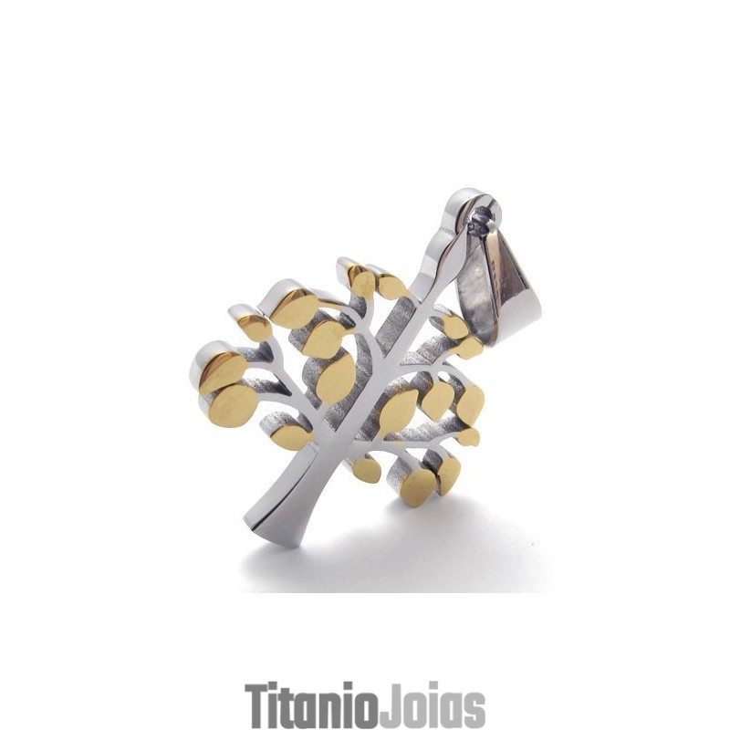 Pingente De Titânio E Ouro Em Árvore Pingente De Titânio E Ouro Em Árvore
