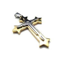 Colar Com Pingente De Cruz De Titânio Puro Masculino