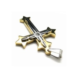 Colar Com Pingente De Cruz De Titânio Puro Masculino