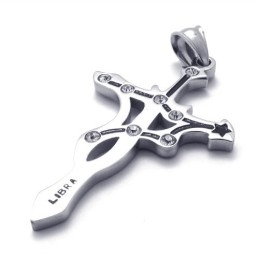 Pingente De Libra De Titânio Com Strass