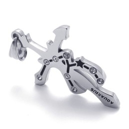 Pingente De Strass De Titânio Aquarius