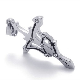Pingente De Titânio Taurus Com Strass