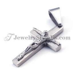 Pingente De Cruz De Jesus Em Titânio Para Mulheres