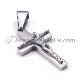 Pingente De Cruz De Jesus Em Titânio Para Mulheres