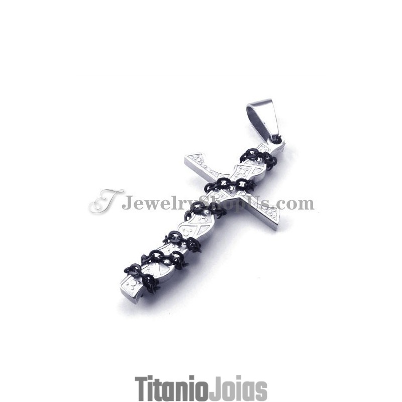 Pingente Elegante Em Forma De Cruz De Titânio Pingente Elegante Em Forma De Cruz De Titânio