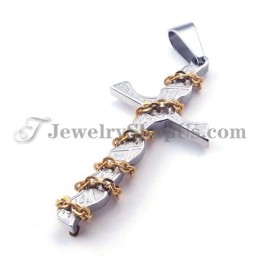 Elegante Pingente De Cruz De Titânio