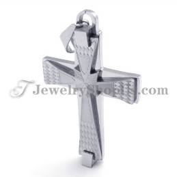 Elegante Pingente De Cruz De Titânio