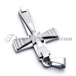 Elegante Pingente De Cruz De Titânio
