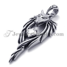 Pingente De Cabeça De Lobo Da Moda Com Zircônia