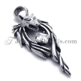 Pingente De Cabeça De Lobo Da Moda Com Zircônia