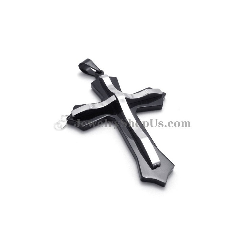 Pingente De Cruz De Titânio Preto Da Moda Pingente De Cruz De Titânio Preto Da Moda