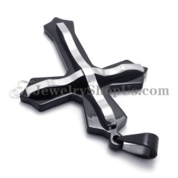 Pingente De Cruz De Titânio Preto Da Moda