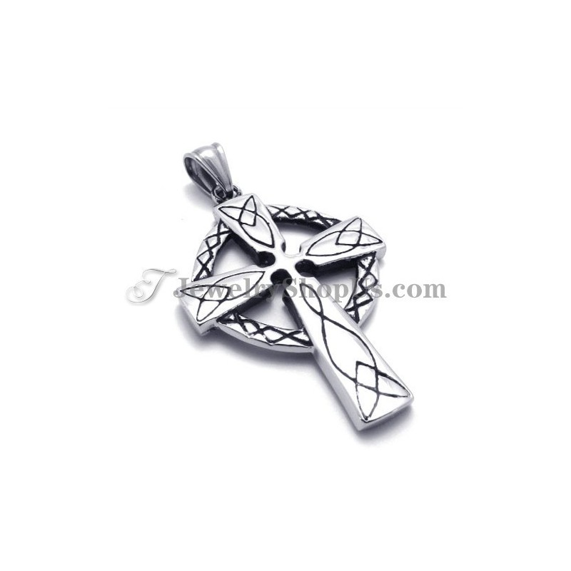 Elegante Pingente De Cruz De Titânio