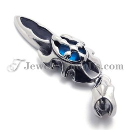 Pingente De Titânio Com Zircônia Azul Da Moda