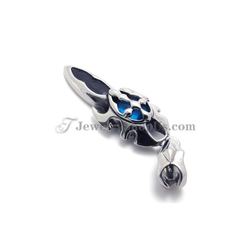 Pingente De Titânio Com Zircônia Azul Da Moda Pingente De Titânio Com Zircônia Azul Da Moda