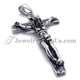 Pingente De Jesus Em Cruz De Titânio