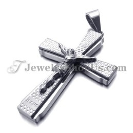 Pingente Elegante De Titânio Com Cruz De Jusus