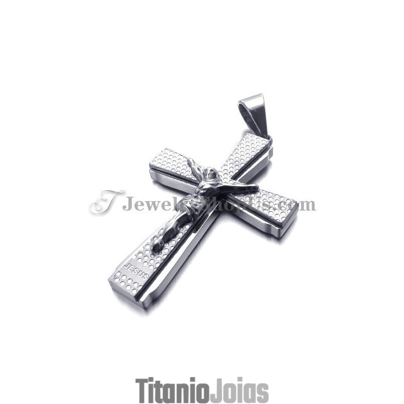 Pingente Elegante De Titânio Com Cruz De Jusus Pingente Elegante De Titânio Com Cruz De Jusus
