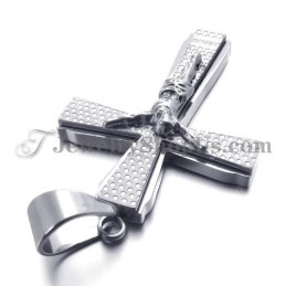 Pingente Elegante De Titânio Com Cruz De Jusus