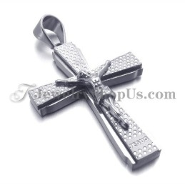 Pingente Elegante De Titânio Com Cruz De Jusus