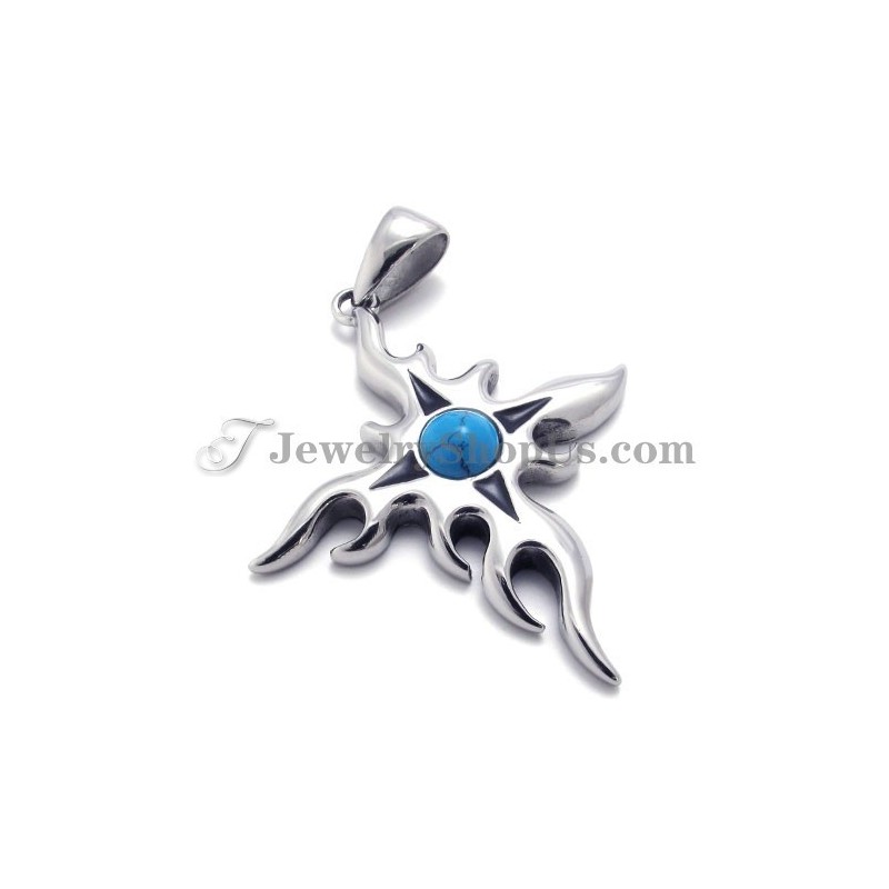 Pingente De Titânio Da Moda Com Zircônia Azul Pingente De Titânio Da Moda Com Zircônia Azul