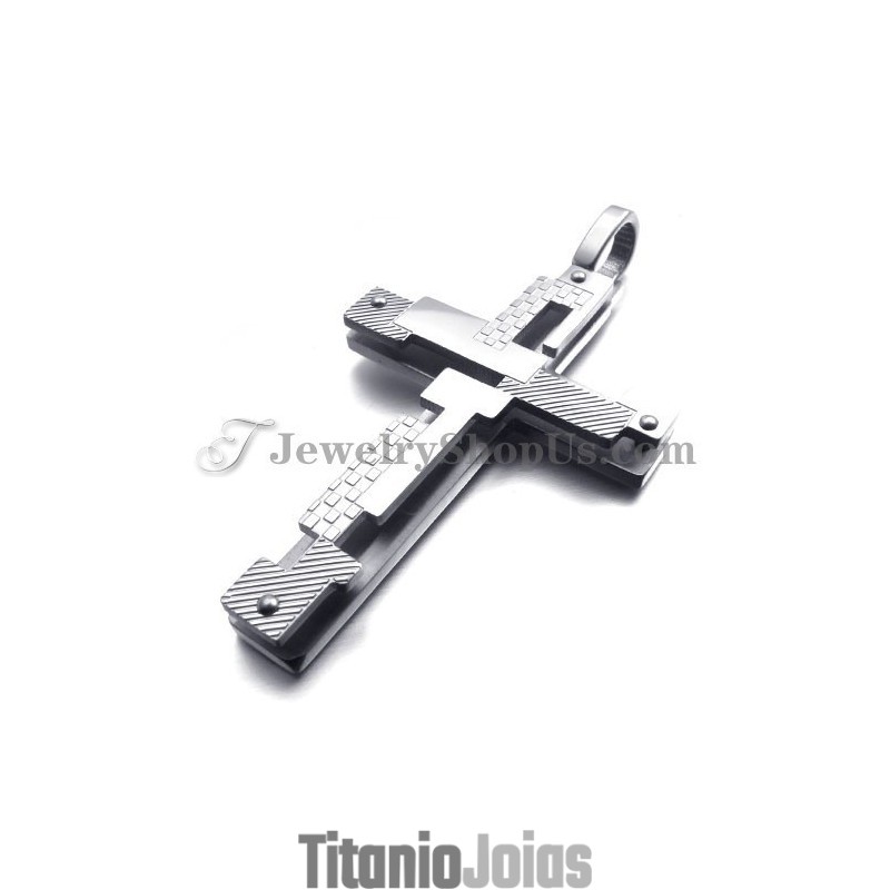 Pingente De Cruz De Titânio Da Moda